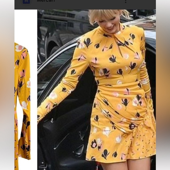 NWOT Self-Portrait Floral Twist Neck Mini Dress 2 - Picture 5 of 13